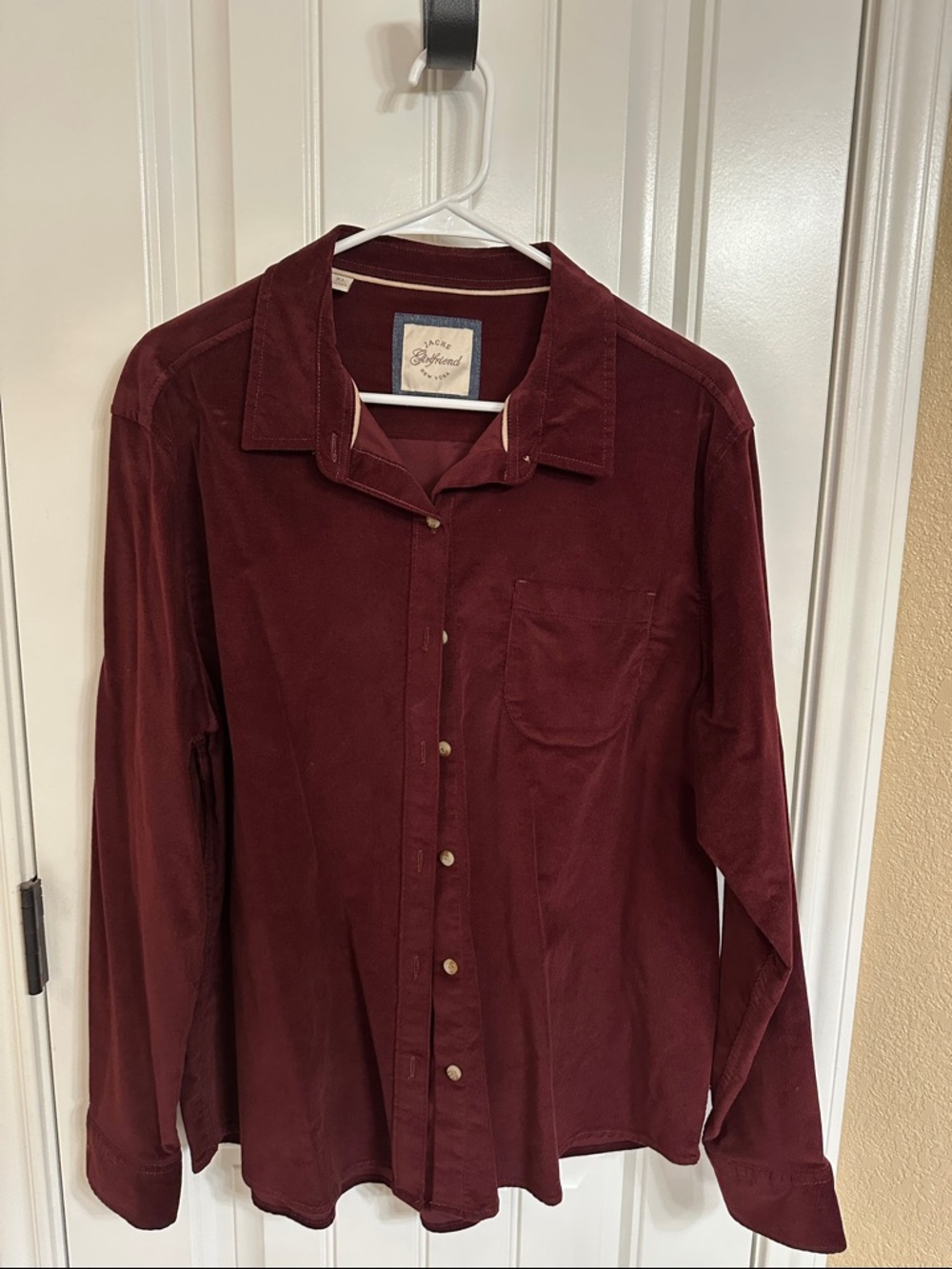 JACHS Girlfriend Women’s  Button-Down Shirt in Deep Wine